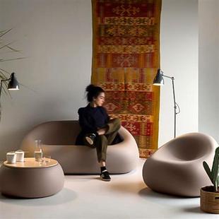 玻璃钢休闲椅商场座椅鹅卵石沙发茶几坐凳户外公园景观楼盘休息椅