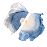 Sing Fan Fan Wind Fan Fan Fan Classical Dance Jiazhou Yangge Fan Plaza Dance Double -Sedian Slight Grey Blue Fan Fan Fan