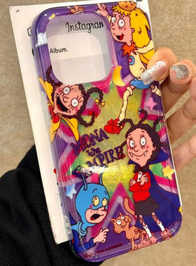 紫色蒙娜小魔女适用16PromaxiPhone15Pro13mate70p60200note14nova12Reno11vivos19