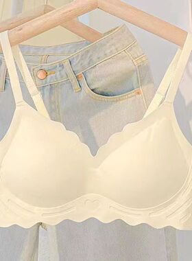 心心相印薄款无痕内衣女无钢圈美背大胸显小胸聚拢文胸罩收副乳