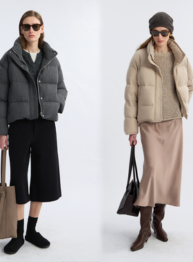 LIAC ROC羽绒服女款2025冬季新款面包服宽松短款立领加厚外套保暖