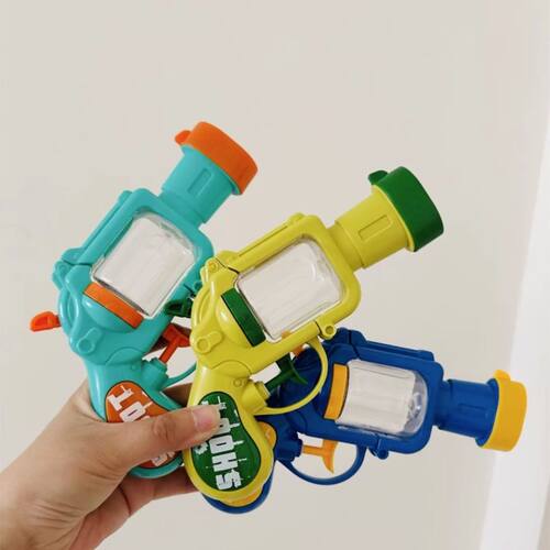 拐弯抹角水枪整蛊水枪玩具左轮滋水枪手动连发可折叠儿童户外戏水