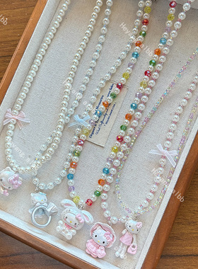 时尚精致串珠项链甜美气质网红