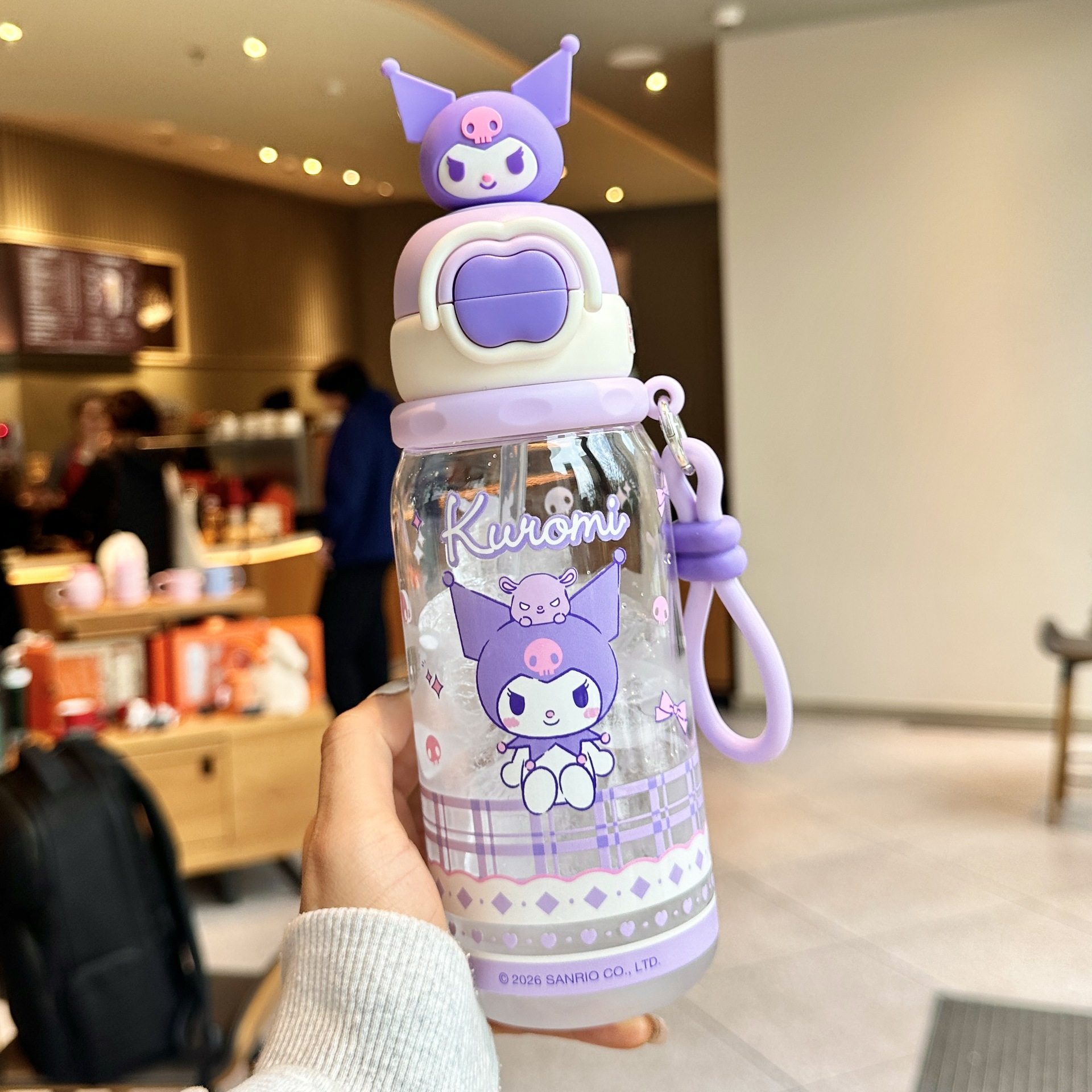 库洛米儿童水杯儿童塑料吸管杯高颜值女孩小学生上学专用双饮水壶,餐饮具,吸管杯,淘宝优惠券,粉丝福利购,淘宝优惠卷