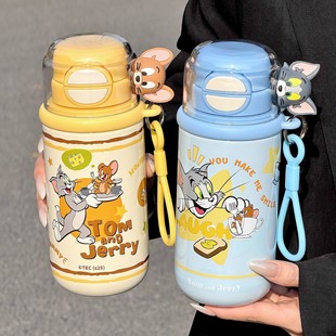猫和老鼠儿童卡通保温杯小学生上学可爱带杯盖三饮水杯生日礼物送