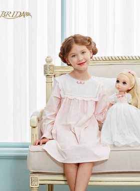 【微瑕疵捡漏】嘉德丽亚春秋女童兰提花棉布圆领睡裙CHW5B02C1