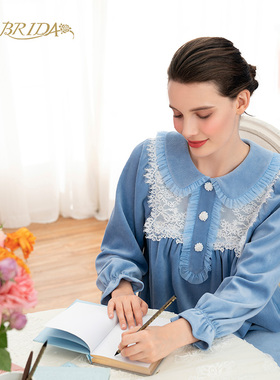 【微瑕疵捡漏】CA BRIDA嘉德丽亚睡裙女棉绒复古优雅保暖902C