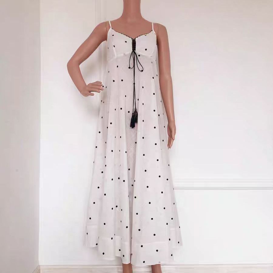 【黑白经典】嘉德丽亚芙罗拉可外穿度假吊带睡裙CGS4B201C2