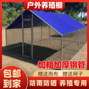 大型养殖鸡棚户外防雨棚鸡窝家禽鸡笼子防晒鸡棚鸡舍搭建家用养殖