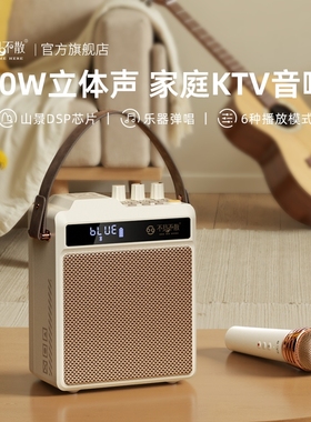 高端户外专业k歌音响自带声卡一小音箱体大功率便携式广场舞蓝牙