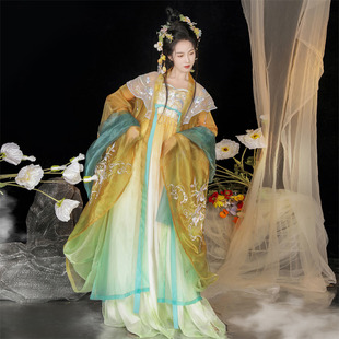 套装 原创汉服女成人中国风古装 仙气飘逸诃子裙日常改良汉元 素夏季
