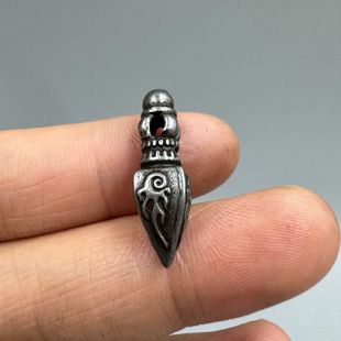 复古藏式老寒铁材质天铁托甲金刚杵普巴杵吊坠手串侧挂挂饰配饰