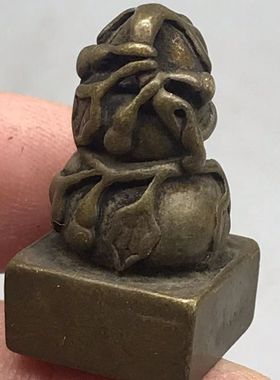 复古葫芦老铜印章篆刻传世包浆仿古铜章闲章文玩收藏传统小摆件