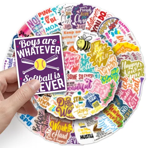 笔记本电脑贴纸冰箱涂鸦装饰汽车英文行李箱座右铭张励志50