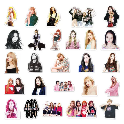 52滑板车汽车女团涂鸦贴纸笔记本电脑black张行李箱手机pink