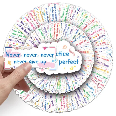 冰箱行李箱励志标语装饰贴笔记本电脑张学习贴纸涂鸦汽车100英文