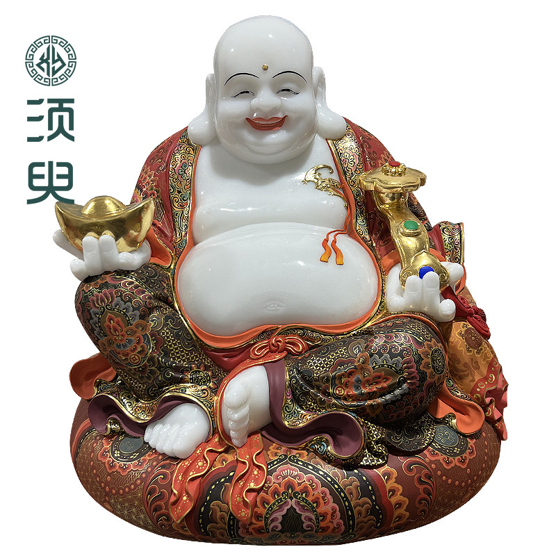 石雕四川汉白玉弥勒佛笑佛