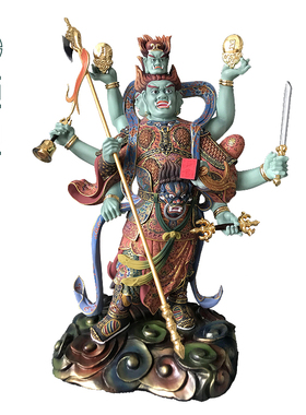 木雕北极四圣天蓬元帅神像护法