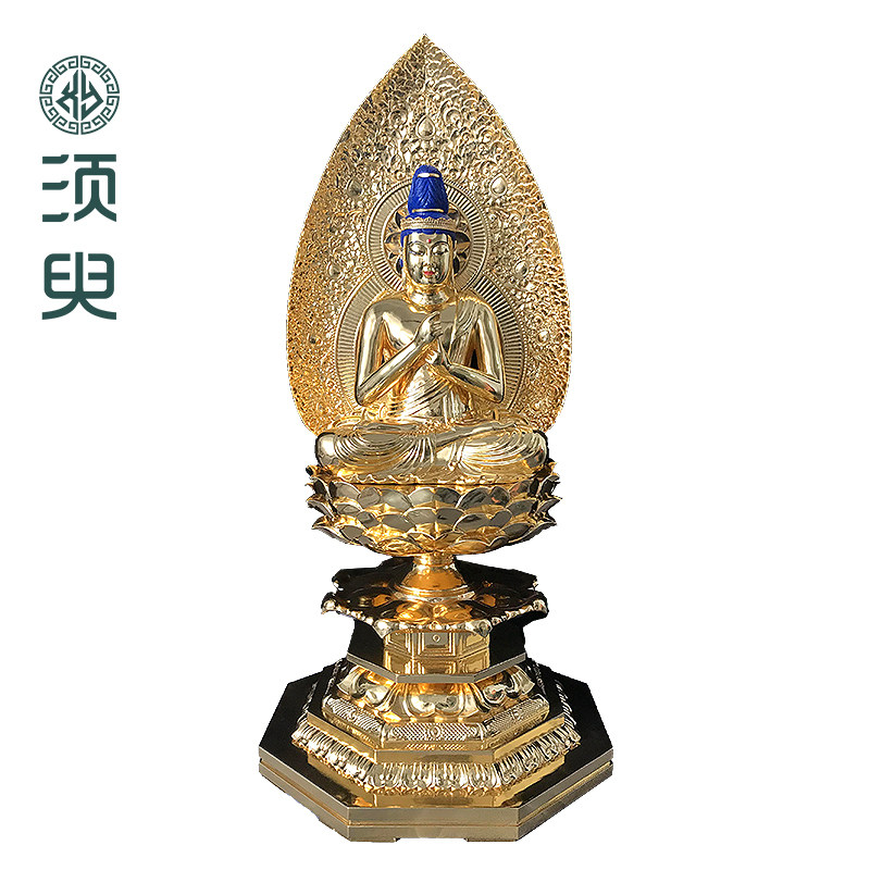 实木大日如来木雕佛像摆件