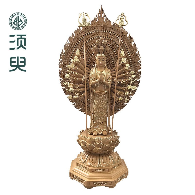 千手千眼观世音菩萨木雕佛像