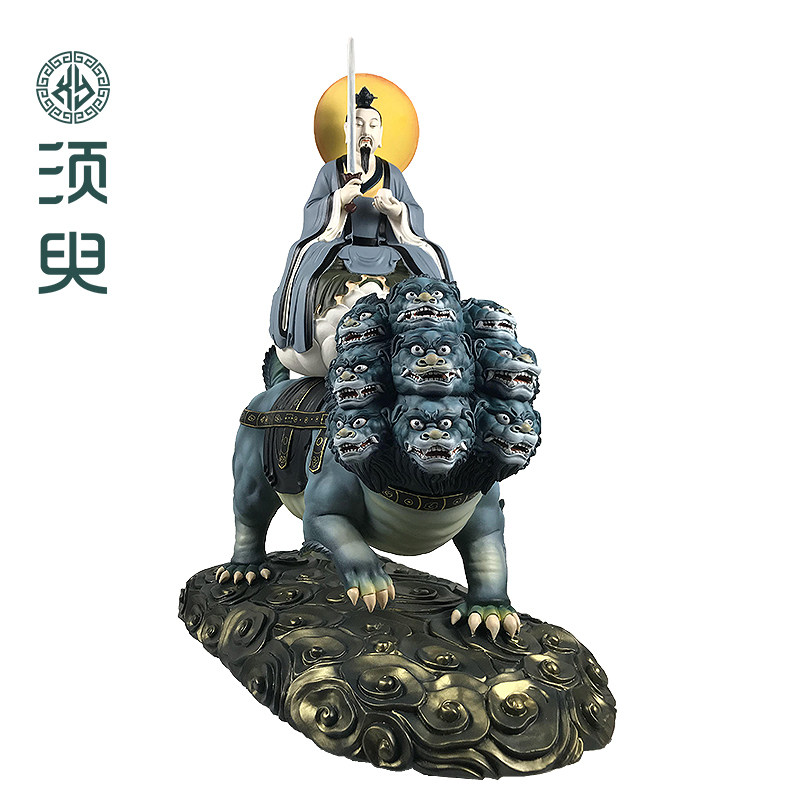 新款 太乙救苦天尊木雕神像家用实木太乙天尊摆件 须臾