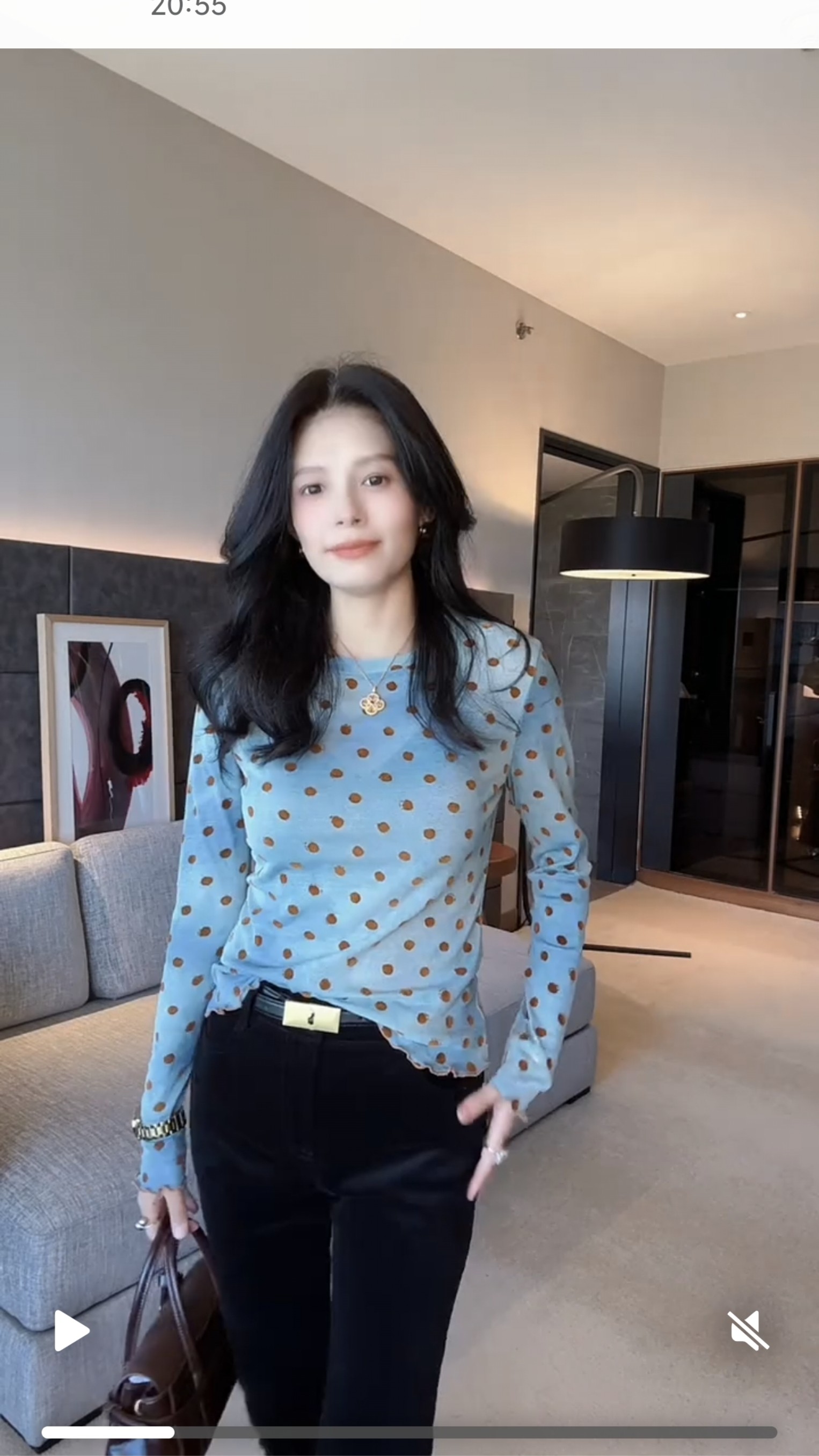 法式波点网纱薄款打底衫长袖t恤女2026新款秋修身显瘦洋气上衣潮