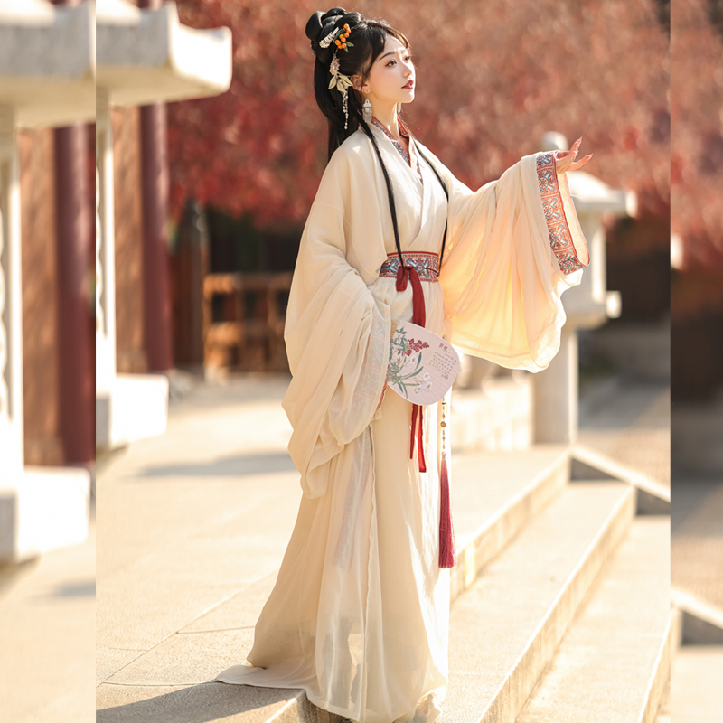 汉服日常直裾成人大放量汉服涤纶