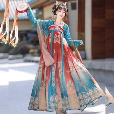 晚秋日常仙气刺绣新款复原风襦裙