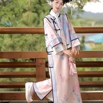 蝴蝶新款清代格格服新中式宫廷风斜襟清朝服饰旗装国风汉服女套装