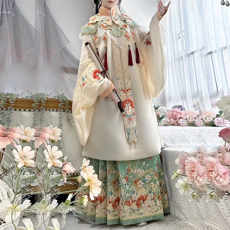 繁花曲明制云肩汉服马面裙套装