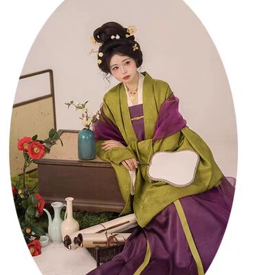 汉服女长乐未央唐制一片式