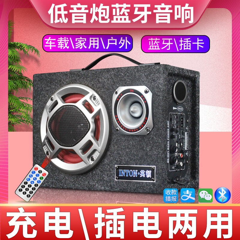 英顿充电蓝牙音响户外k歌家用摆