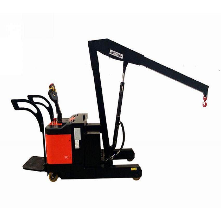 移动叉腿式全电动单臂吊平衡式吊车可调叉脚全电动悬臂吊车