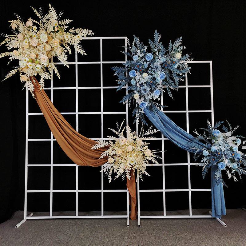 新款户外森系婚礼铁艺屏风 中式婚庆道具 花田喜事田园屏风方摆件