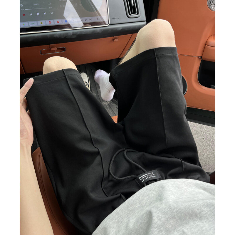 cleanfit白色短裤男女夏薄款美式休闲五分裤潮牌痞帅拼接运动中裤