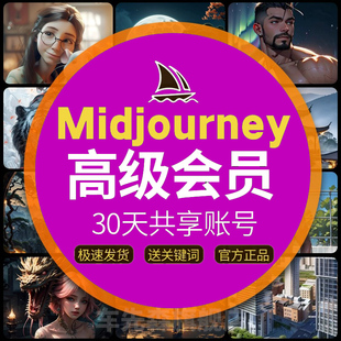 国内Midjourney会员3天共享mjdjourney代充midhourney充值mj账号