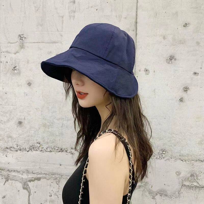 渔夫帽女夏可扎马尾防晒遮阳帽薄款棉布速干防紫外线户外百搭太阳