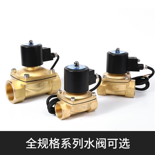 厂常闭电磁阀水阀ac220v气阀全铜dc24vdc12v2分3分4分6分1寸2寸新