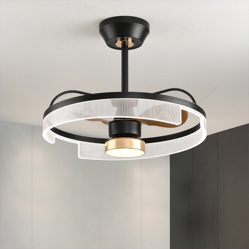 餐厅风扇灯北欧简约现代卧室变频