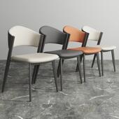 极简餐椅家用高级简约皮质凳子饭厅轻奢风靠背椅餐桌椅子久坐舒服