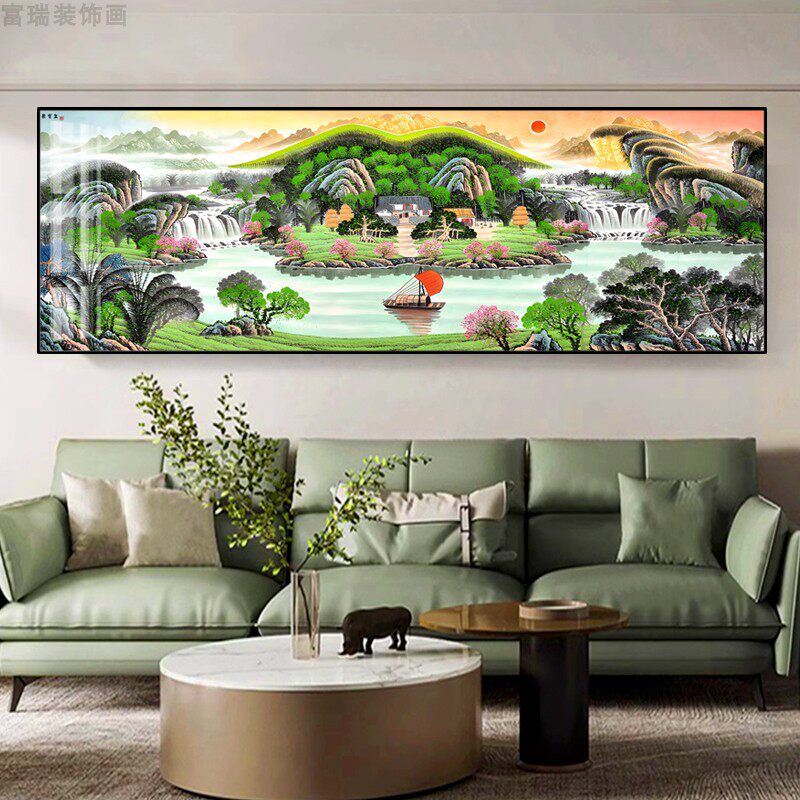 富瑞装饰画沙发装饰画中式山水画