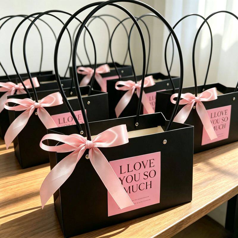 银色美业开业手提袋服装店伴手礼结婚生日礼物空礼品袋