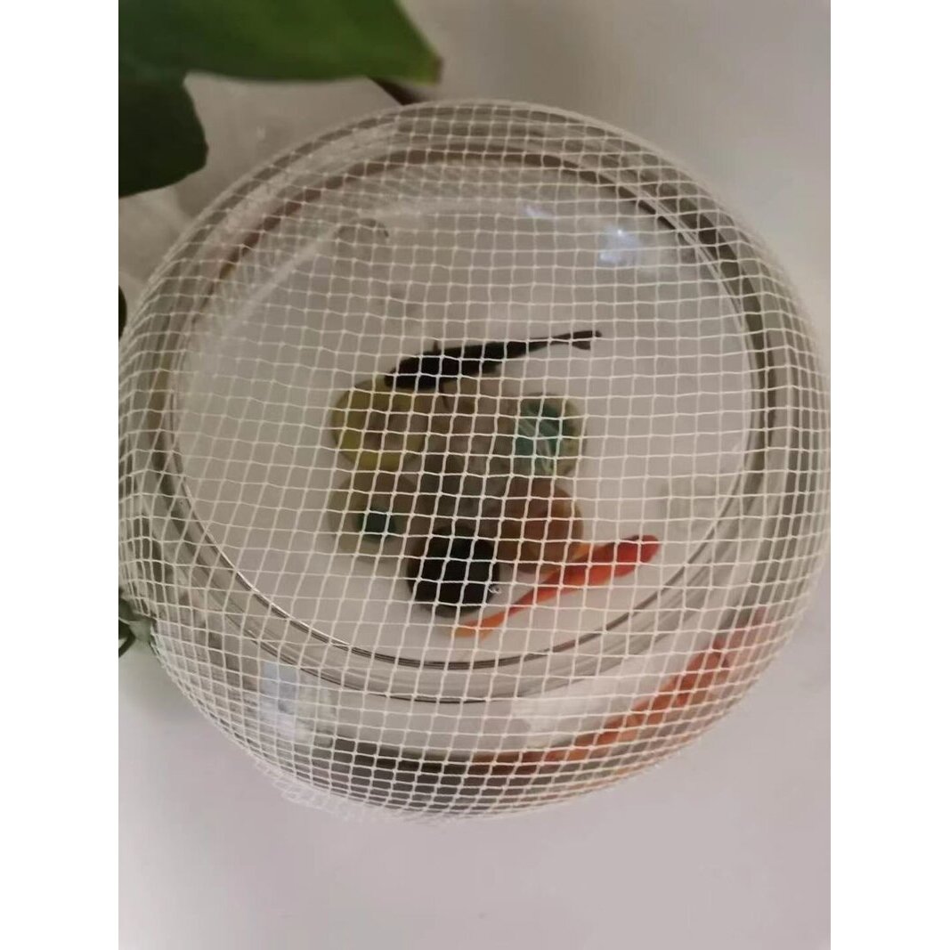 家用鱼缸防跳网龟缸防逃圆形缸专用塑料盆网罩鱼池防落叶防猫抓网