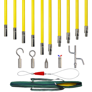 9mm天花板吊顶穿线杆多功能纤维棒监控弱电工检修勾线钩伸缩布线