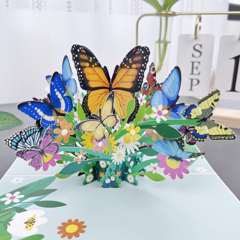 ins风生日贺卡创意礼物教师节3d立体贺卡diy纸雕母亲节礼物情人节