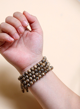 沉香念珠花斑纹达拉干沉香情侣