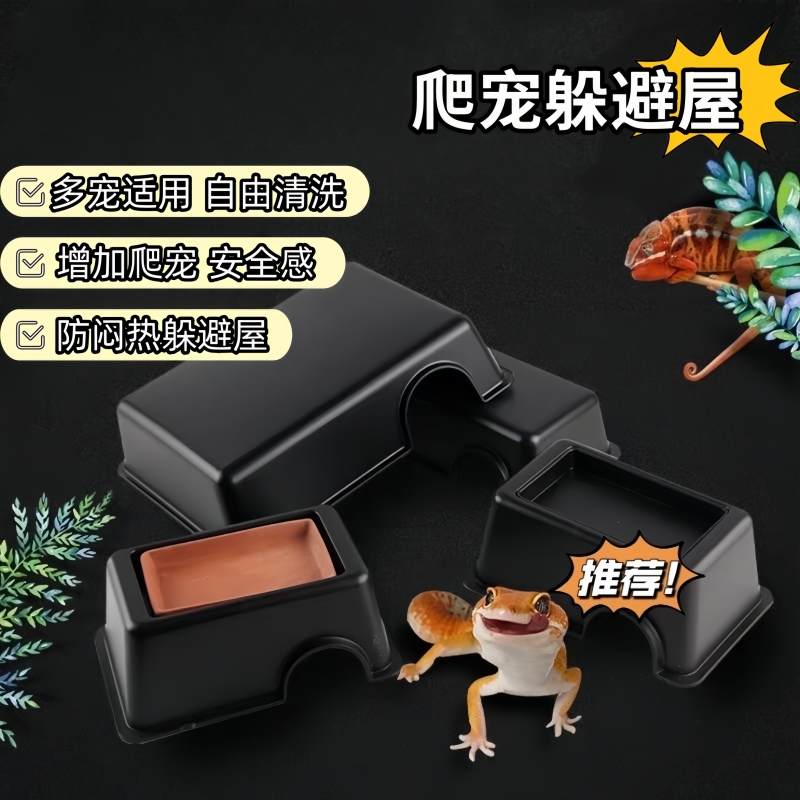 爬宠守宫乌龟蜘蛛角蛙饲养躲藏窝