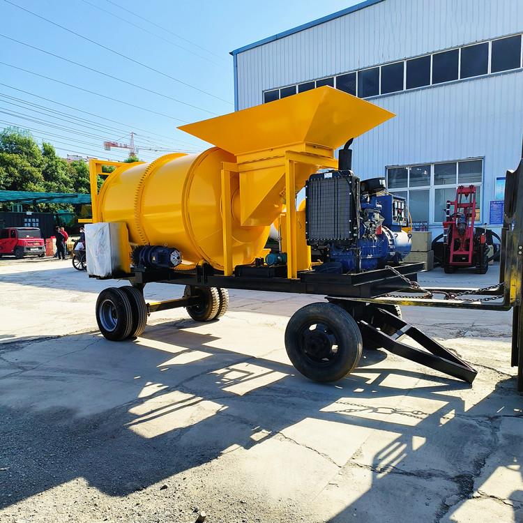 双层隔热沥青石子拌合机 路面综合养护设备 6轮牵引式修铺搅拌机