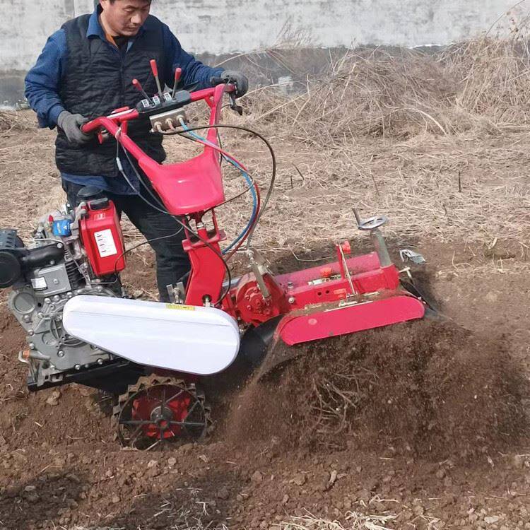 柴油电启动开沟机 手把360度旋转 土壤旋耕培土机