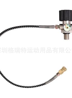 黑色红色M18*1.5二氧化碳氧气气瓶阀门5000psI高压夜光表大充小